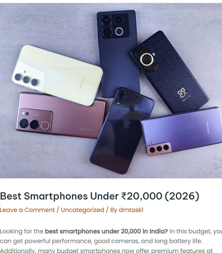 best smartphones under 20,000